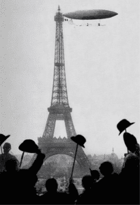 sobrevoo Santos dumont na torre eiffel