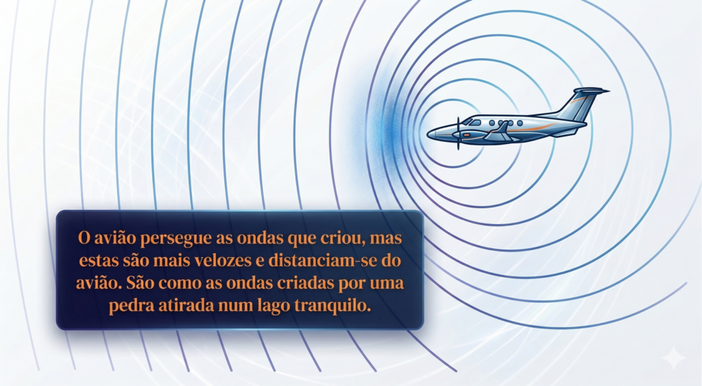 ondas sonoras de um avião 